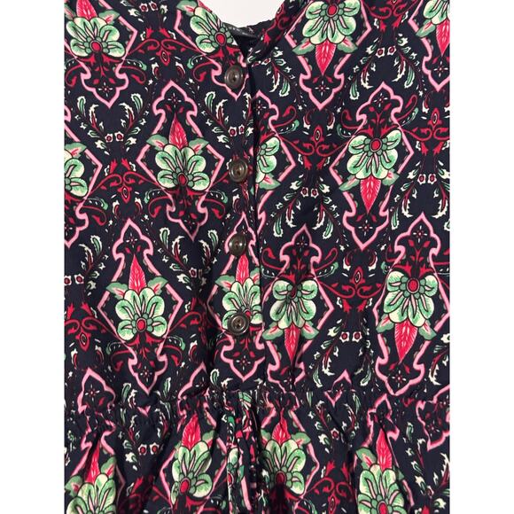 Pretty Garden Sundress Swing Mini Floral V-Neck Spaghetti Strap Size XL - Picture 7 of 10